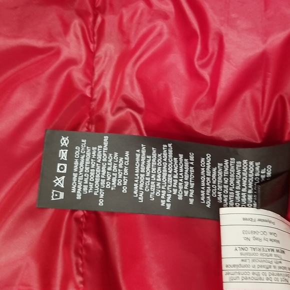 NEW! Karl Lagerfeld Faux Fur Collar Short Black Puffer Jacket Size Small - Picture 7 of 10